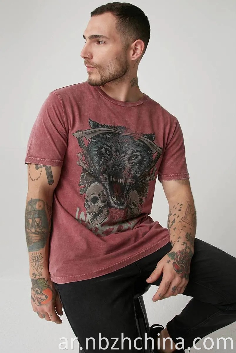 Mens Garment Dye Short Sleeve T-Shirts